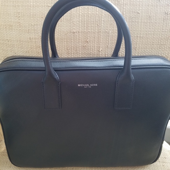 Mens "Michael Kors" Leather Briefcase - Picture 1 of 7